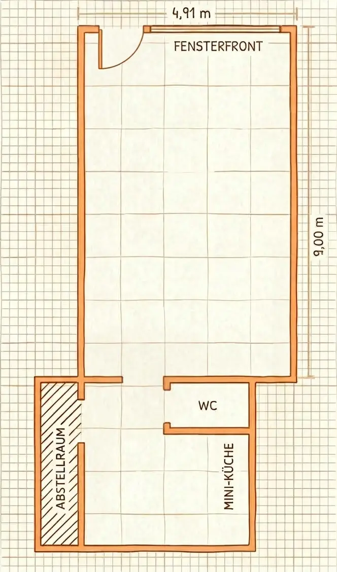 Grundriss des Fotoateliers als Studio in Pressath